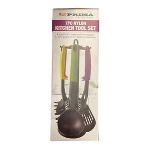 Juego de cubiertos de utensilios de cocina de nailon de 7 piezas con soporte antiadherente herramientas de cocina 12002C - Imagen 1 de 2