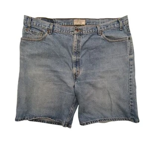 Levi Strauss Signature Shorts Mens 46 Relaxed Fit Blue Denim Jean Cutoff Casual - Picture 1 of 11