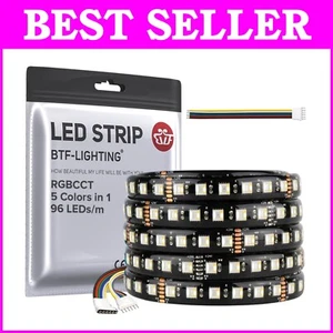 IP65 Water-Resistant 16.4ft RGBWW LED Strip - Smart Color Control Compatible - Picture 1 of 10