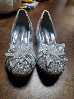 ELSA & ANNA® Quality Girls Princess Party Shoes Sandals CRL002 Silver 31 UK 12.5 - Image 1 of 4