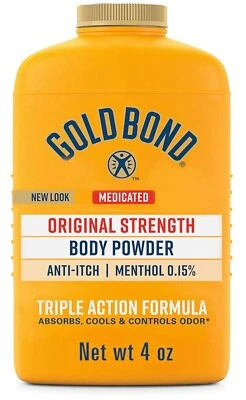 Gold Bond Medicated Original Strength Body Powder Triple Action Formula - 4oz
