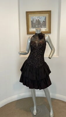 VINTAGE 1980'S CLIMAX  FOR  DAVID HOWARD COCKTAIL DRESS BY KAREN OKADA SIZE 5/6 - Image 1 of 4