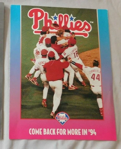 1994 Philadelphia Philles Ticket Brochure Cover