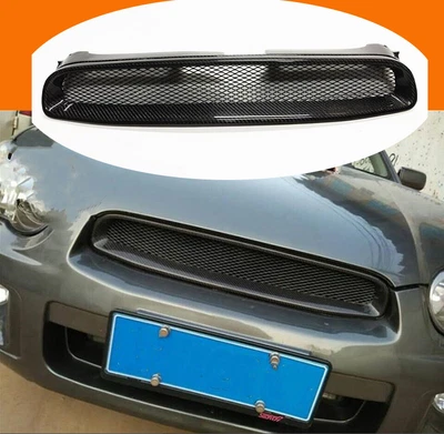 Para Subaru Impreza 8vo 2004-2005 Fibra de Carbono 1x Parachoques Delantero Parrilla Estilo Malla Foto 1 de 4