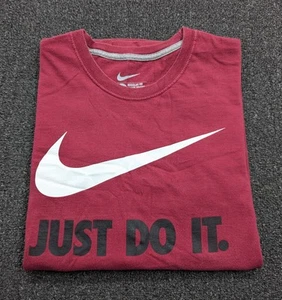 Nike Men's Graphic Red Tee T-shirt Center Swoosh Just Do It Size Large - Bild 1 von 8