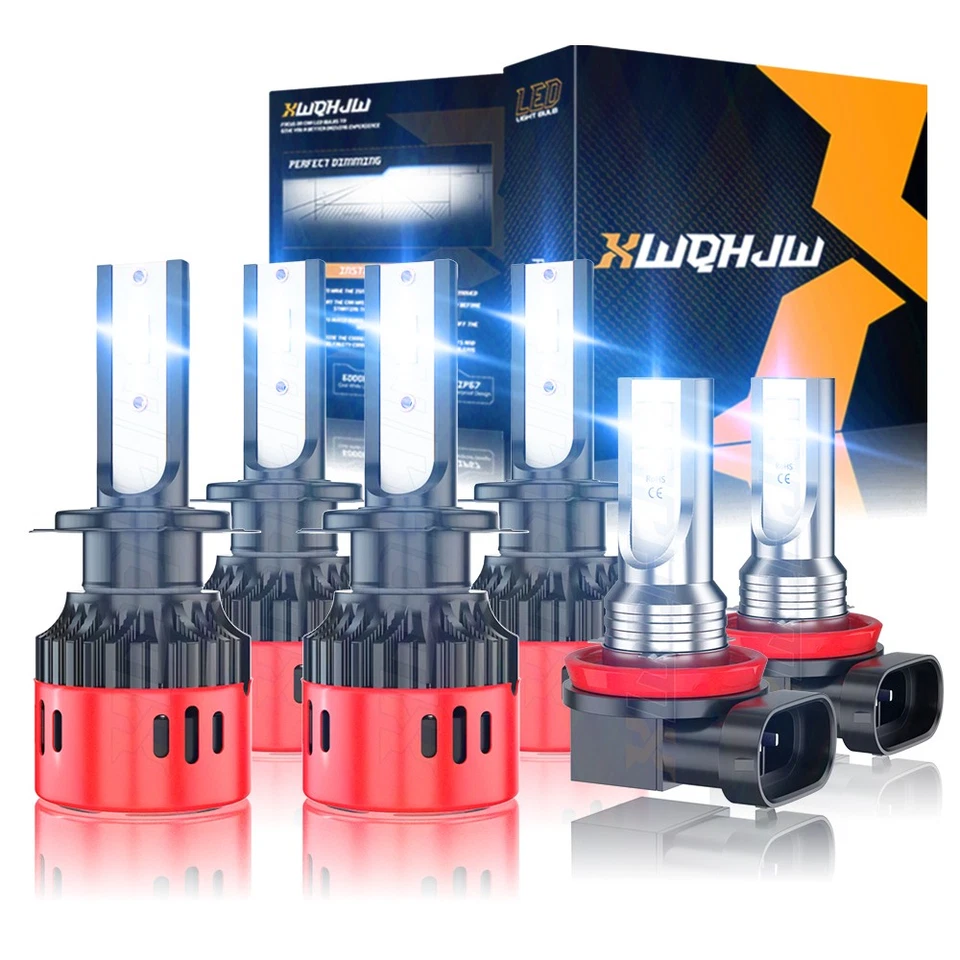 For Land Rover LR3 2005-2009 New LED Headlight High/Low + Fog Light 6x H7 H7 H11 - Image 1 of 4