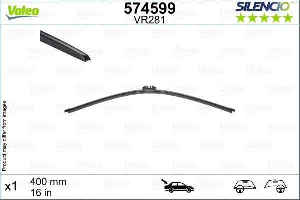 VALEO 574599 WISCHBLATT HINTEN FÜR BMW CITROËN OPEL VAUXHALL VOLVO — 第 1/4 张图片