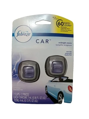 Febreze 2 mL Car Vent Clips Air Freshener Midnight Storm 2 pk - Image 1 of 3