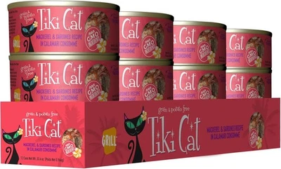 Tiki Cat Mackerel & Sardines in Calamari Consommé Wet Cat Food 12 CANS 2.8 oz ea - Image 1 of 4