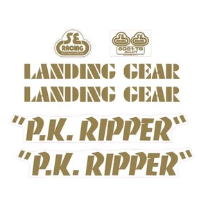 SE Racing - OVERSIZED - PK Ripper decal set in gold - Old school bmx - Picture 1 of 1