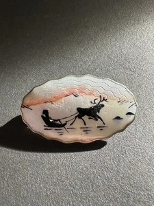 Broche noruego Georg Rud plata esterlina esmalte Noruega de colección Estate 1103 - Imagen 1 de 8
