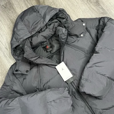 New Mens Nike Air Jordan Down Jacket Therma-fit Anthracite FV7219-060 Grey L - Image 1 of 4