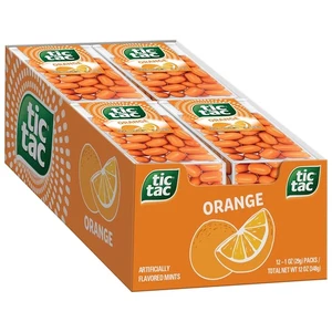 (Paquete de 12) Menta de aliento naranja Tic Tac, caramelo duro refrescante, sin gluten, 1 OZ - Imagen 1 de 4
