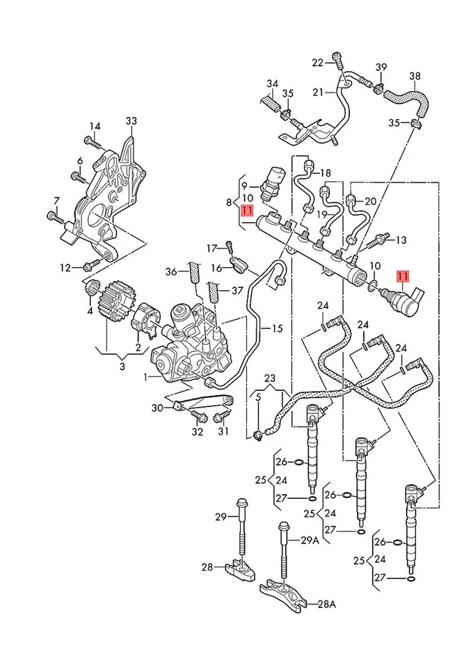 Válvula de alivio de presión genuina AUDI VW SKODA SEAT A1 A3 057130764AB Foto 1 de 1
