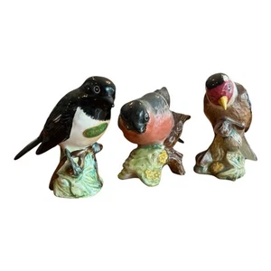 Vintage Beswick Finken Vogel Figur 3 Stück Stonecraft Goldfinch Steinhut - Bild 1 von 5