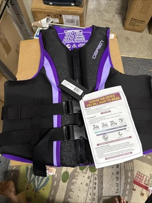 "Chaleco salvavidas de neopreno O'Brien Impulse Uscga para mujer púrpura grande 40""-44"" nuevo con etiqueta" Foto 1 de 4