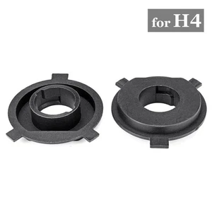 2Pcs H4 LED Headlight Adapter Holder Base For H4 Headlights Sockets Black New - Picture 1 of 3