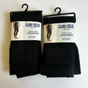 2 Luk-Ees Fleece-Lined Leggings Size L/XL - Picture 1 of 2