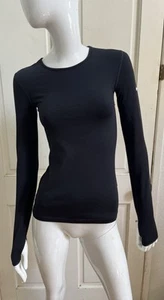 NIKE PRO DRI-FIT Women's Black Compression Fitted Long Sleeve Thumbholes Top XS - Picture 1 of 9