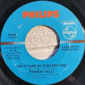 Frankie Valli "Can't Take My Eyes Off Of You/The Trouble With Me" weak  VG - Imagen 1 de 3