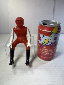 Modellino giocattolo vintage C. anni 80 motocross pilota in plastica - Foto 1 di 6
