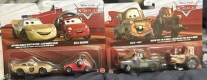 Disney Pixar Cars Mater Tractor with Tire In Mouth & Lighting McQueen, And Bella - Picture 1 of 5