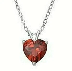 Superb Heart Shape 26 Ct Natural Deep Orange Sapphire Gemstone 925 SilverPendant - Picture 1 of 4