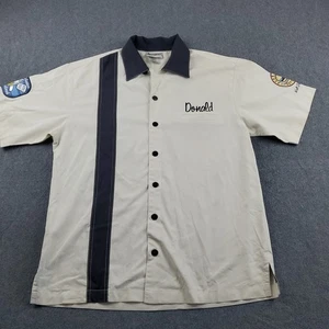 Vintage Disney Donald Duck Diner Button Shirt Mens Small Disneyland Resort Y2K  - Picture 1 of 19