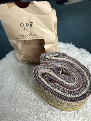 Moda Scrap Bag Mixed Kansas Trouble “Prairie Cactus”approx 2½" x 32" strips - Image 1 of 3