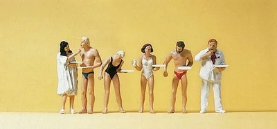 Preiser 10424 HO Scale Recreation & Sports -- Sunbathers Eating pkg(6) - Image 1 of 4