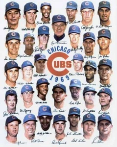 1969 CHICAGO CUBS BASEBALL HOF TEAM 8X10 PHOTO ERNIE BANKS - Picture 1 of 1