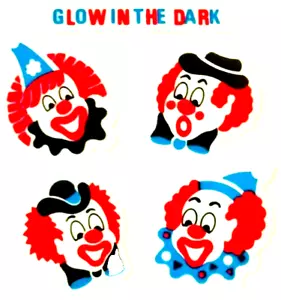 Pegatinas Sandylion Glow in the DARK PAYASWNS - 1 CUADRADO ~ DE COLECCIÓN~ - Imagen 1 de 1
