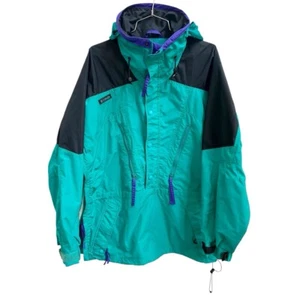 Columbia Men Vtg Radial Slv Sz M Green Ski Snowboard Windbreaker Jacket Pullover - Picture 1 of 10