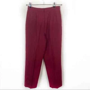Pants High Waist Trousers Women's Size 10 Vintage Country Suburbans Red Wool - Picture 1 of 6