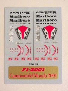 Sticker BBR MODELS Decals Ferrari DEC35 Decal Bbr Ferrari F1 - 2001 - Bild 1 von 1