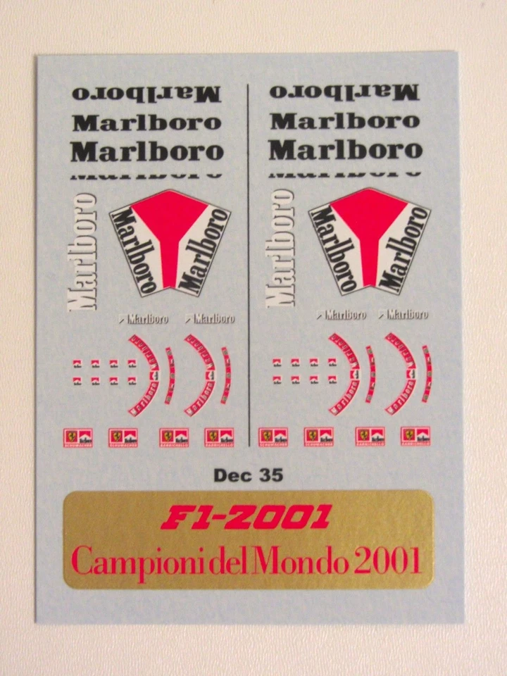 Sticker BBR Models Decals Ferrari DEC35 Decalcomania BBR Ferrari F1 - 2001 - Bild 1 von 1
