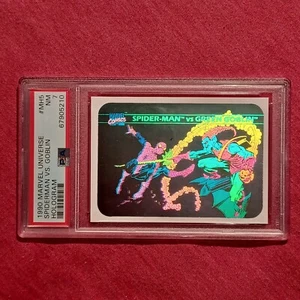 Marvel Universe 1990: Spider-Man vs Green Goblin MH5 Hologram - PSA 7 - Picture 1 of 5