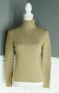 Ann Taylor Loft Damen Rollkragen Pullover Medium Beige Kaschmir Wollmischung - Bild 1 von 4