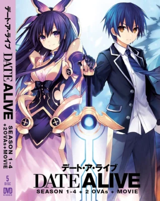 DVD Date A Live Season 1 2 3 4 Vol 1-46 End + 2 OVA + Movie English Dubbed - Image 1 of 3