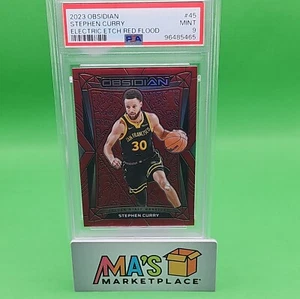 2023 Obsidian Steph Curry #45 Electric Etch Red Flood PSA 9 - Picture 1 of 2