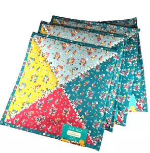"Pioneer Set di 4 tovagliette reversibili trapuntate Rose Ditsy 15""X15" - Foto 1 di 8
