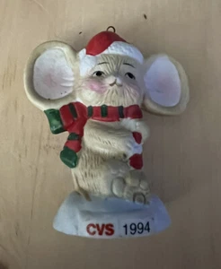 Vintage 1994 CVS Maus Christbaumschmuck Weihnachtsdeko Sammlerstück  - Bild 1 von 4