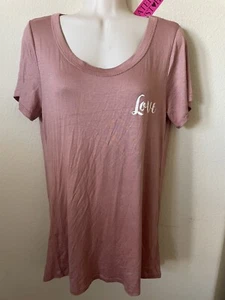 Ragdoll Mauve Love Is All We Need Short Sleeve Maternity T Shirt Tee Top Size XL - Picture 1 of 9