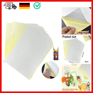 24 Stück Doppelseitige Klebefolie, A4 Doppelseitiges Klebeband Superstark Kle... - Bild 1 von 9