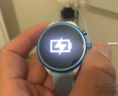 fossil ftw6026 gen 4 sport light blue silicone strap women's smart watch - image 1 of 4