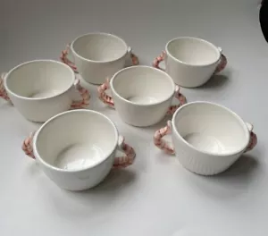 Vintage 1986 Shafford Sea Fare Shrimp Tail Bowls Japan Set Of 6 - Picture 1 of 12