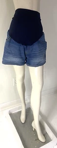 Pantalones Cortos de Jeans TIME AND TRU Maternidad Bolsillos Banda Elástica Elastizados Talla L (12-14) - Imagen 1 de 7