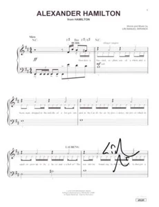 Lin Manuel Miranda Signed Autograph Alexander Hamilton Sheet Music w/ JSA COA - Picture 1 of 1