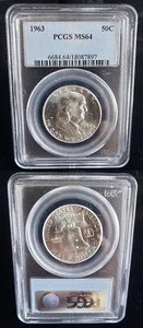 1963 Ben Franklin PCGS MS 64 Silver Half Dollar 24318 - Picture 1 of 1