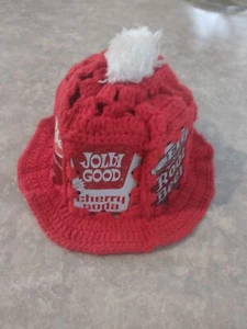 Vintage Handmade Crochet, knit pop Can hat Mr. Pibb Elf Root Beer Jolly Good 👍 - Picture 1 of 11
